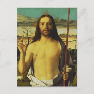 Christ Blessing Giovanni Bellini Fine Art Postcard