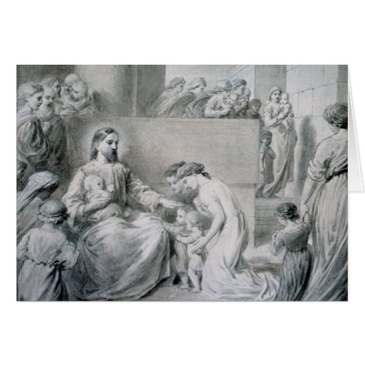 Christ Blessing Little Children Cards (Front Horizontal)