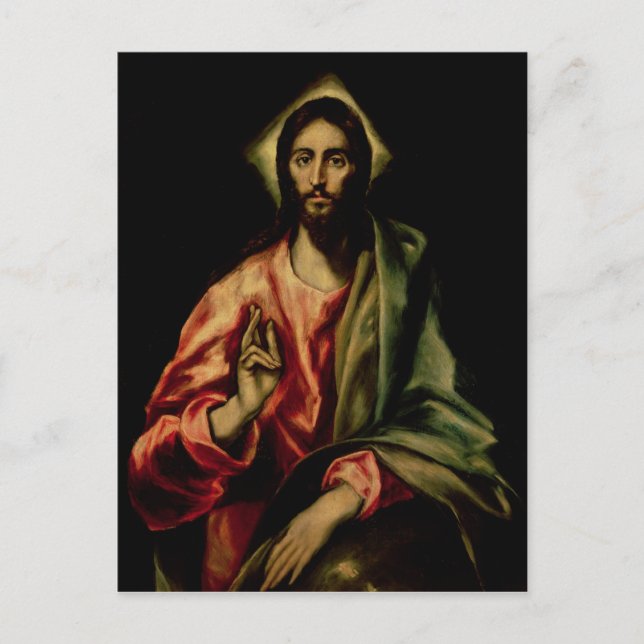 Christ Blessing Postcard (Front)