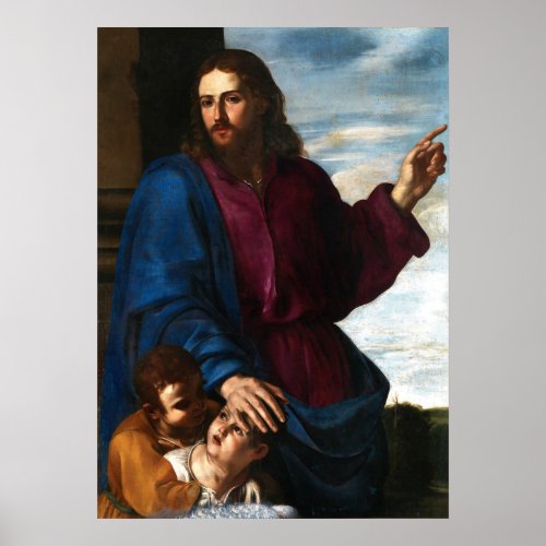 Christ Blessing the Children _ Artemisa Gentilesch Poster