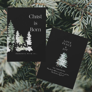 Christ Born Christian Nativity Black