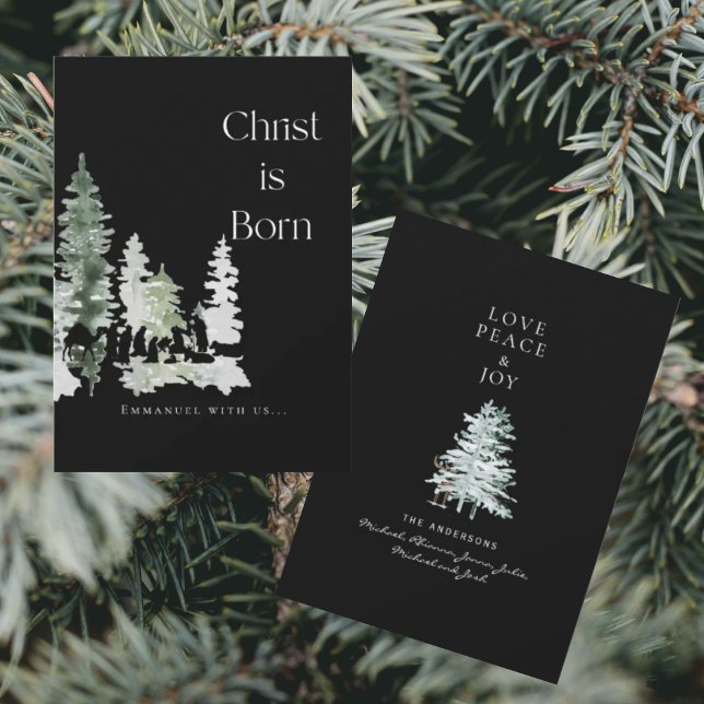 Christ Born Christian Nativity Black (Creator Uploaded)