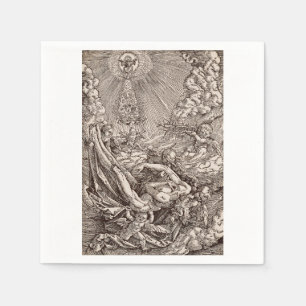 Christ Born to Heaven by Angels Napkins
