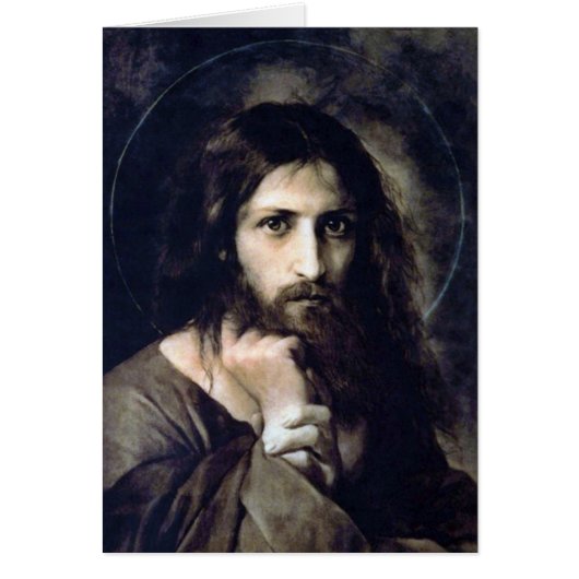 Christ by Ivan Nikolaevich Kramskoi Cards (Front)