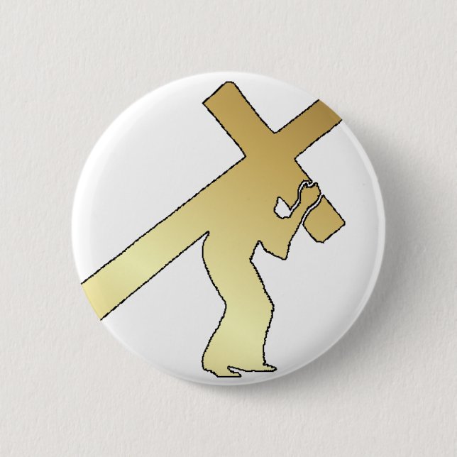 CHRIST CARRYING CROSS BUTTON (Front)