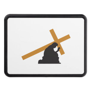 Christ carrying cross hitch cover