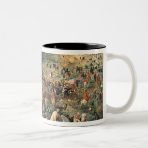 Christ carrying the Cross, 1564 Two-Tone Coffee Mug