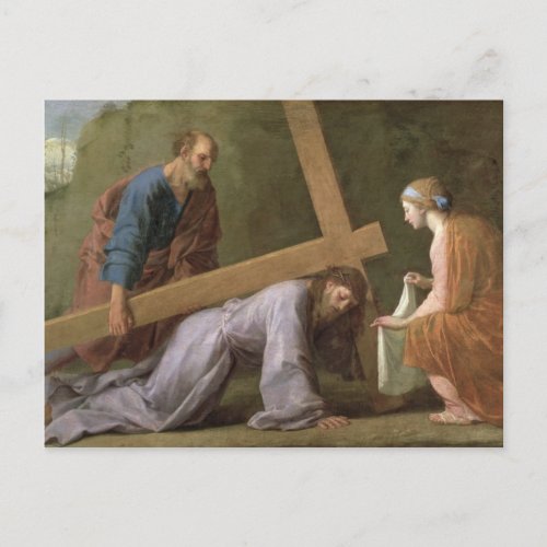 Christ Carrying the Cross c1651 Postcard