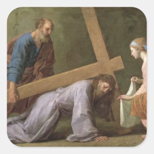 Christ Carrying the Cross c1651 Square Sticker