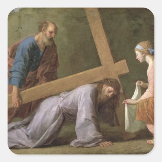 Christ Carrying the Cross, c.1651 Square Sticker (Front)