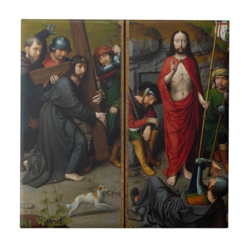 Christ Carrying the Cross Tile