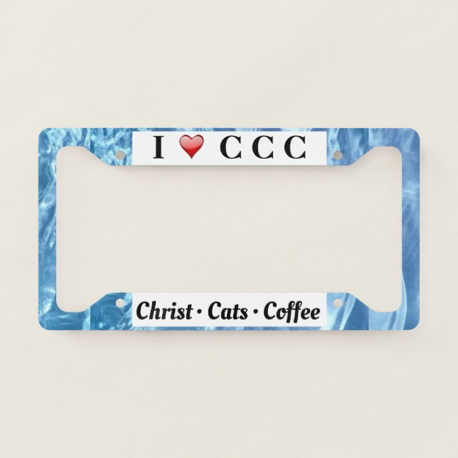 Christ Cats Coffee License Plate Cover (Front)