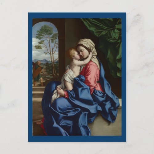 Christ Child Embracing His Mother Postcard