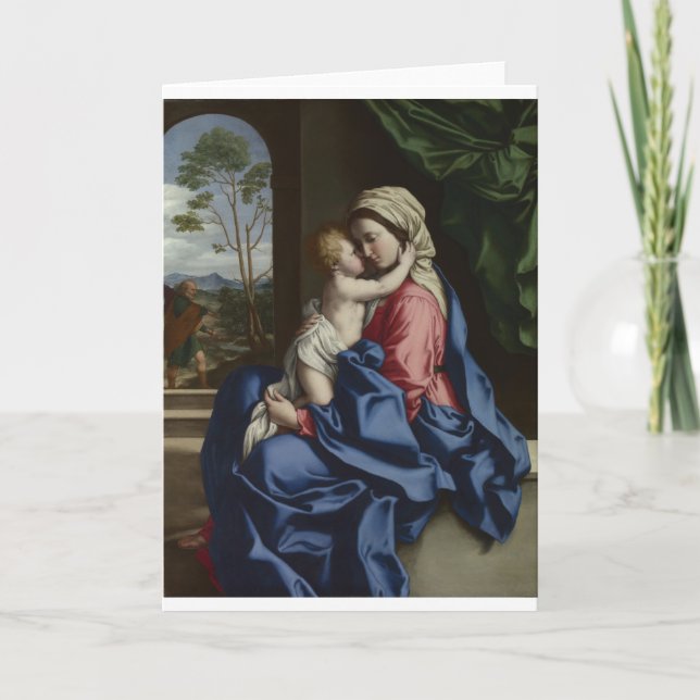 Christ Child Embracing Madonna Holiday Card (Front)