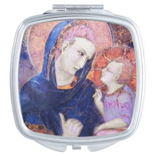 Christ Child Looking at His Mother Compact Mirror