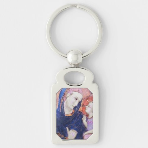 Christ Child Looking at His Mother Keychain