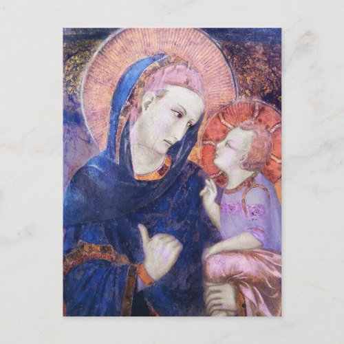 Christ Child Looking at His Mother Postcard