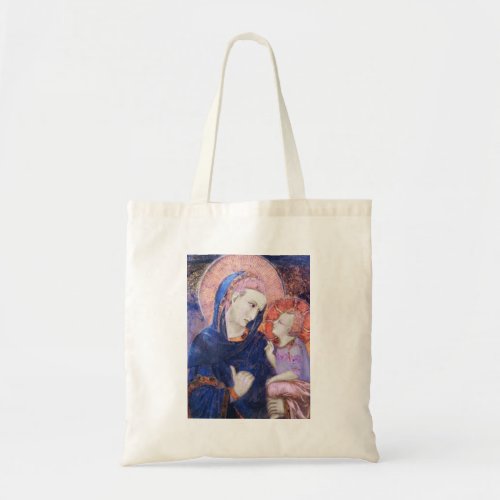 Christ Child Looking at His Mother Tote Bag