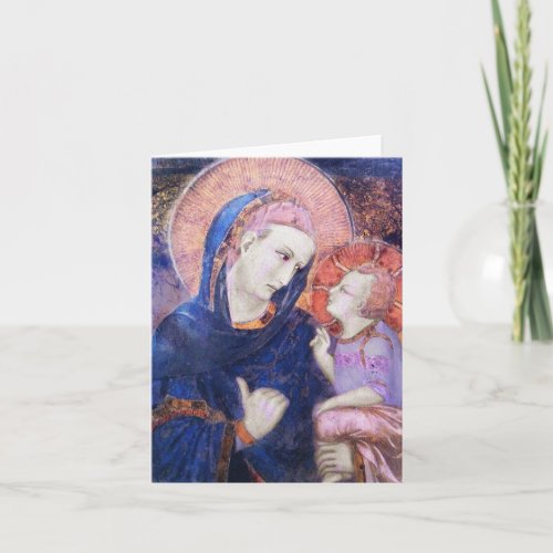 Christ Child Looking at Mother Card