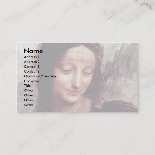 Christ Child With St. Anne Maria Lamb  By Leonardo Business Cards