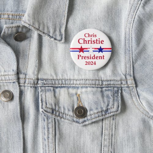 Christ Christie President 2024 Button