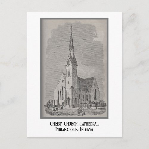 Christ Church Cathedral in Indianapolis Indiana Postcard