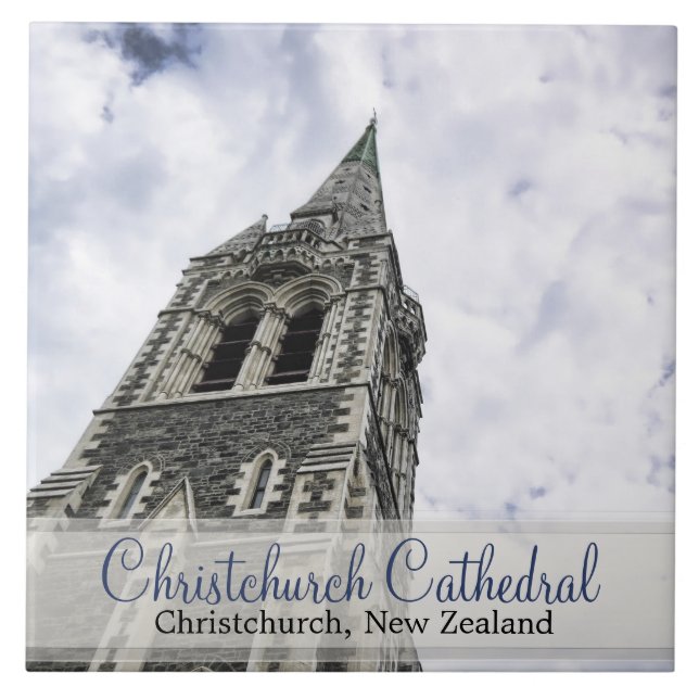 Christ Church Cathedral, New Zealand Ceramic Tile (Front)
