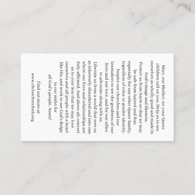 Christ Church Rainbow Madonna Card