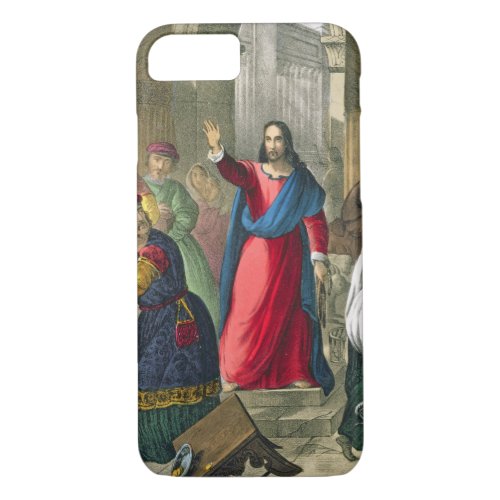 Christ Cleanses the Temple from a bible printed b iPhone 87 Case