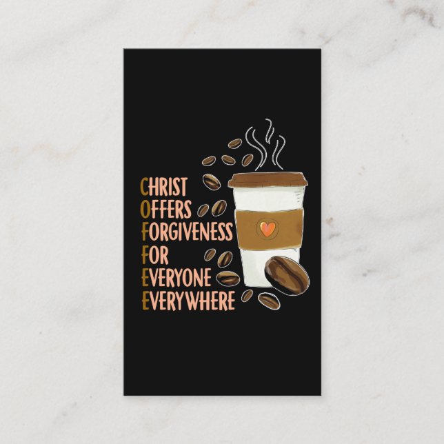 Christ Coffee Christian Church Caffeine Pastor Business Card (Front)