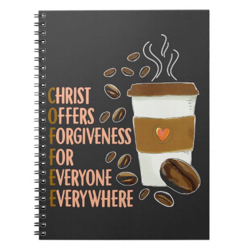 Christ Coffee Christian Church Caffeine Pastor Notebook