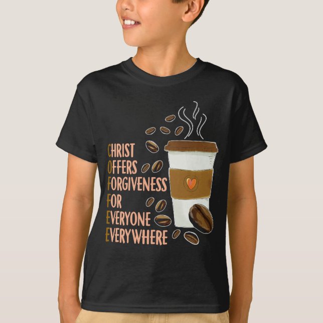 Christ Coffee Christian Church Caffeine Pastor T-Shirt (Front)