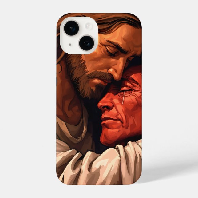 Christ Comforting Lucifer iPhone case (Back)