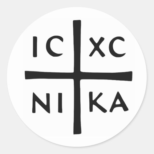 Christ Conquers  IC_XC NI_KA Classic Round Sticker