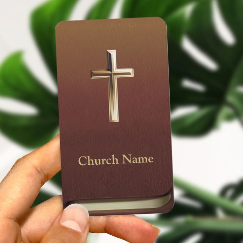 Christ Cross Church Pastor Minister Bible Book Business Card