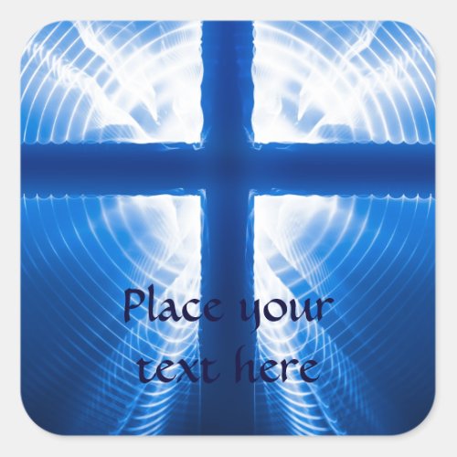 Christ Cross Square Sticker