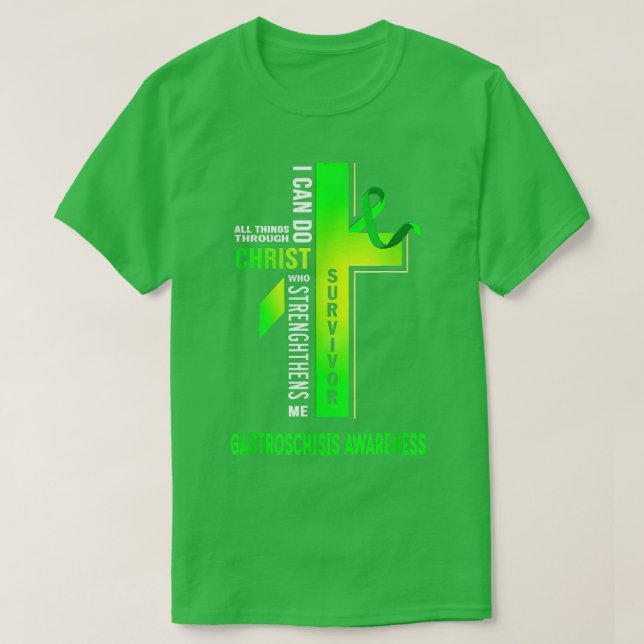Christ Crossing Gastroschisis Awareness  T-Shirt (Design Front)
