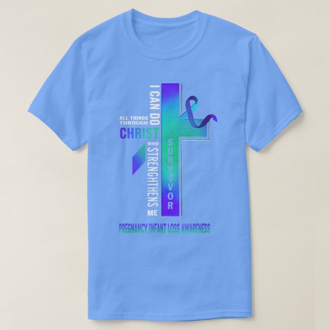 Christ Crossing Pregnancy Infant Loss Awareness  T-Shirt (Design Front)