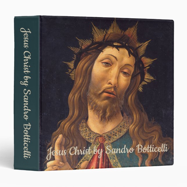 Christ Crowned with Thorns by Sandro Botticelli 3 Ring Binder (Front/Spine)