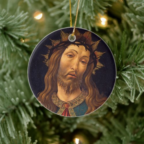 Christ Crowned with Thorns by Sandro Botticelli Ceramic Ornament