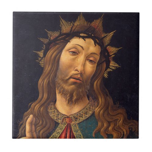 Christ Crowned with Thorns by Sandro Botticelli Ceramic Tile