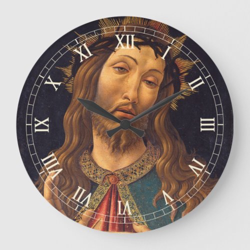 Christ Crowned with Thorns by Sandro Botticelli Large Clock