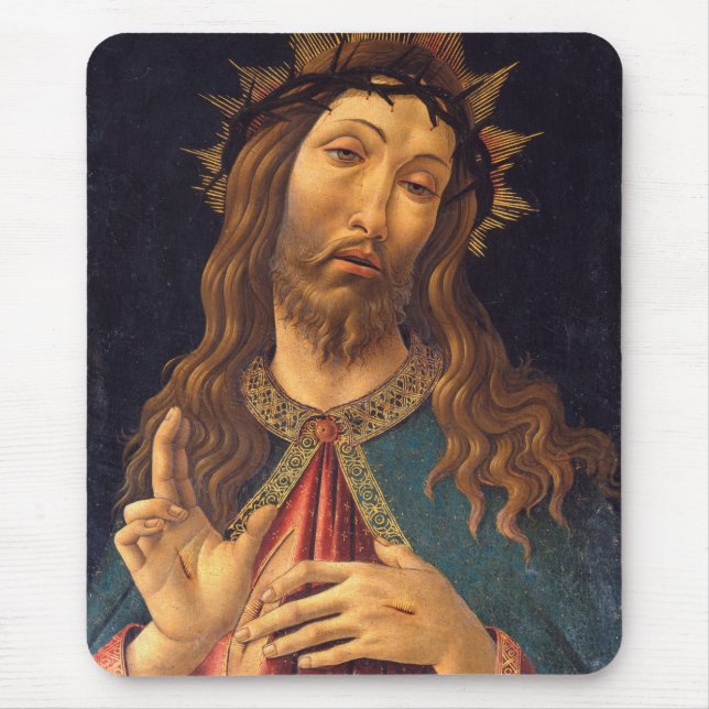 Christ Crowned with Thorns by Sandro Botticelli Mouse Pad (Front)
