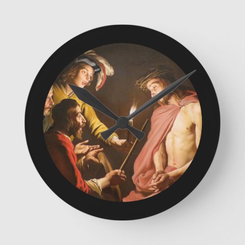 Christ Crowned with Thorns Round Clock