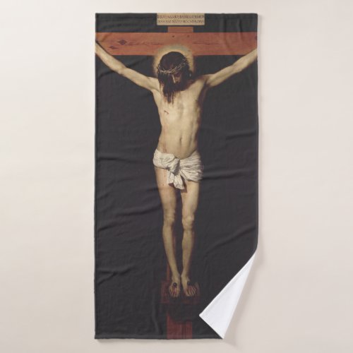 Christ Crucified by Diego Velazquez Bath Towel