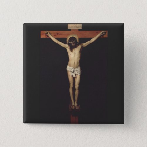 Christ Crucified by Diego Velazquez Button