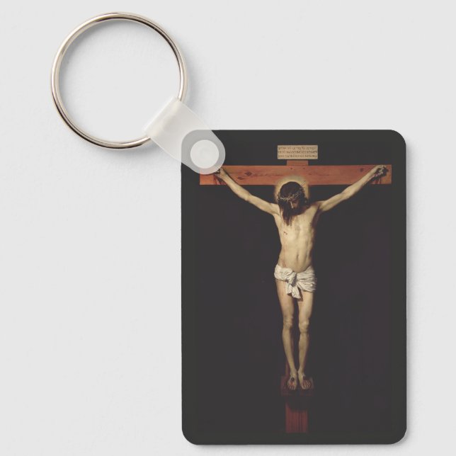 Christ Crucified by Diego Velazquez   Keychain (Front)
