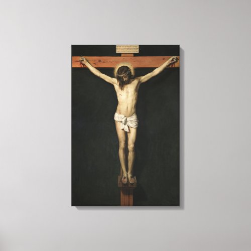 Christ Crucified on the Cross Faith Velazquez Canvas Print