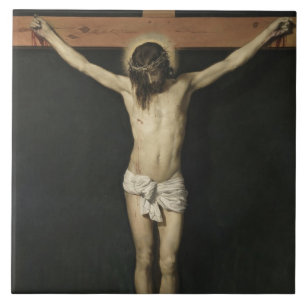 Christ Crucified on the Cross (Faith) (Velazquez) Ceramic Tile