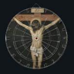 Christ Crucified on the Cross (Faith) (Velazquez) Dart Board<br><div class="desc">This design features a religious painting by the Spanish Baroque artist Diego Rodríguez de Silva y Velázquez (1599–1660), who is widely regarded to have been the leading artist in the court of King Philip IV and of the Spanish Golden Age. It shows Jesus Christ crucified with his hands and feet...</div>